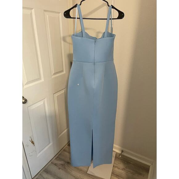 ELIZA J Rose Sleeveless Scuba Gown In Light Blue - Picture 4 of 6